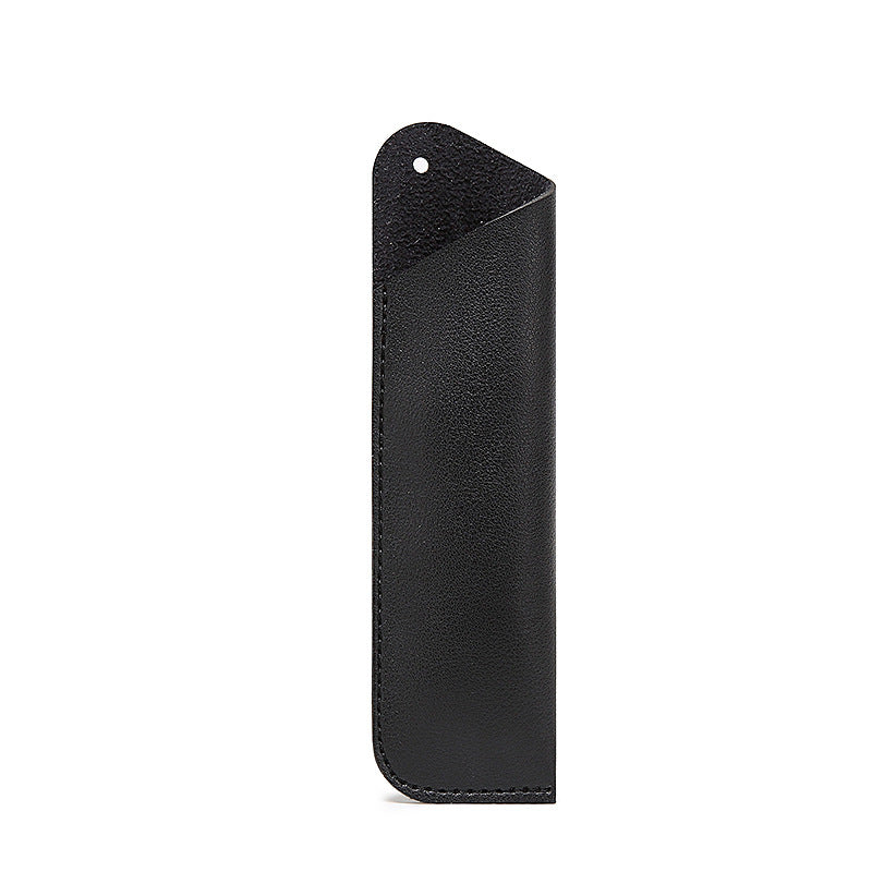 Wholesale PU Leather Creative Simple Pen Protective Cover Diy Student Solid Color Pencil Bag